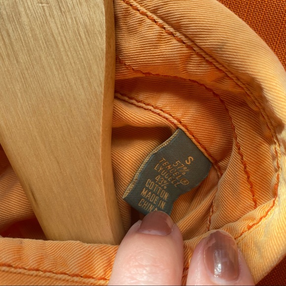 Tommy Bahama Orange Long Sleeve Button Up Top - Picture 2 of 8